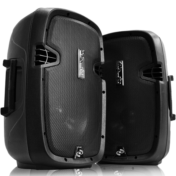 Set of PA speakers with stands and mic - Picture 4 of 10